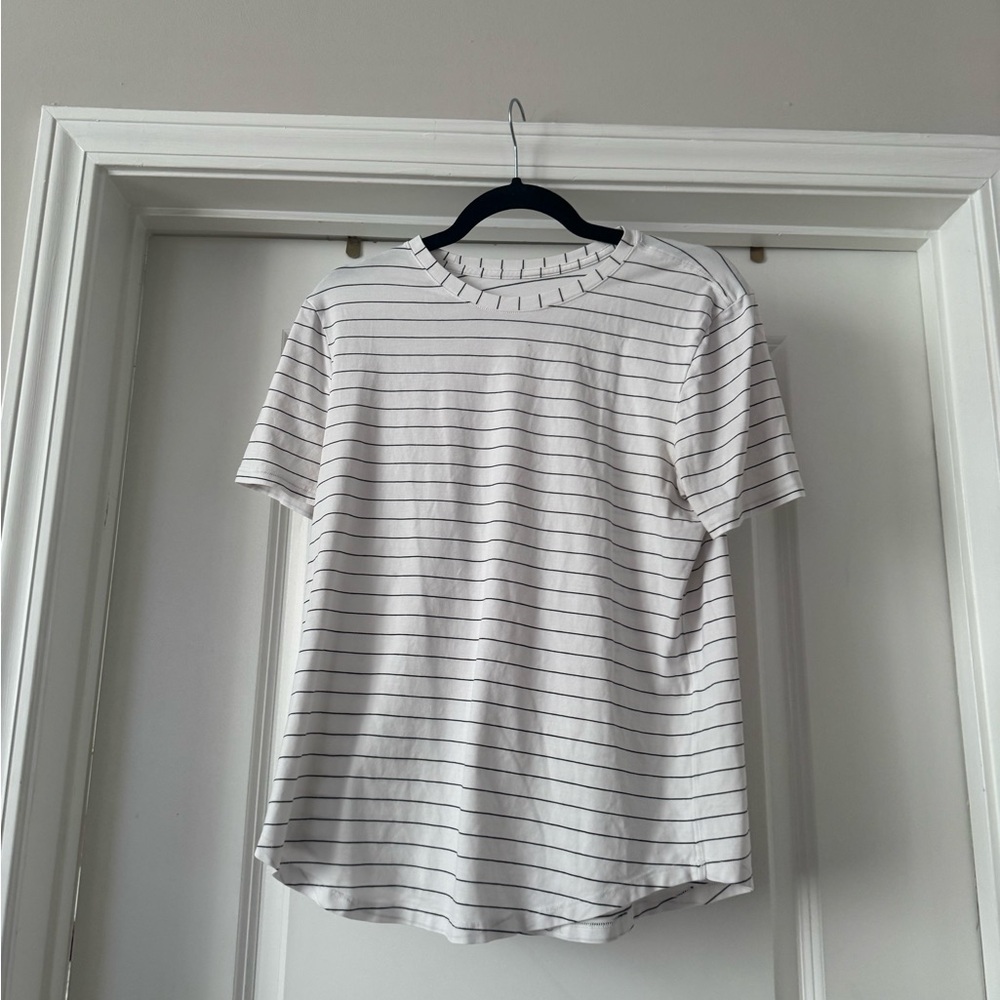 lululemon athletica White Short-Sleeve Striped Tee